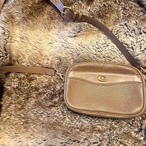 Coach grey-Tan Crossbody Bag